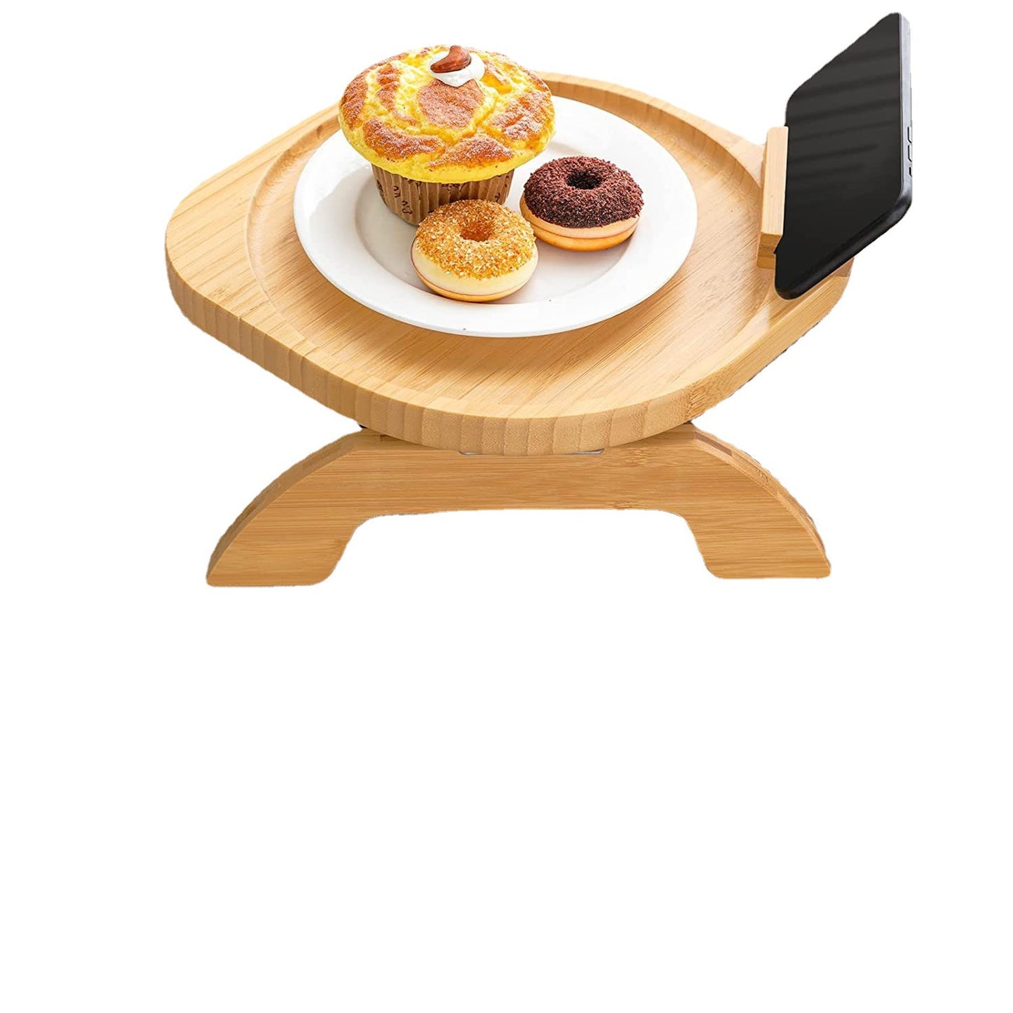 Versatile Bamboo Sofa Tray - Stylish Portable Folding Decor for Home and Office